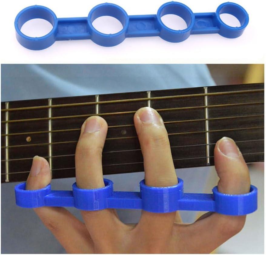 Vaguelly Finger Expansion Sleeves Guitar Trainer Tool for Beginners Improve Finger Span Flexibility Musical Instrument Accessories for Ukulele Piano Practice (Medium, Blue)