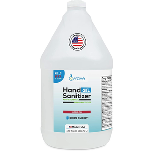 Wave Gel Hand Sanitizer | Advanced No-Rinse Gel | 75% Alcohol | Made in USA | 1 Gallon Bottle
