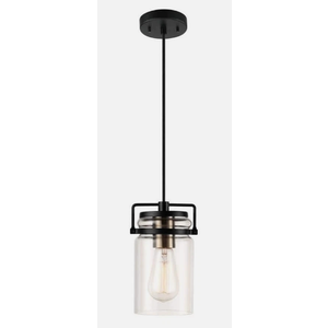Oliver 1-Light Dark Bronze Plug-In or Hardwire Pendant Lighting with 15 ft. Cord