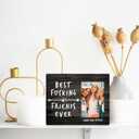 Friends Picture Frame 4"x6" Best Friends Ever,Black Friendship Photo Frame,Tabletop Stand or Wall Hanging(Hooks & Rope),BFF Gifts for Birthday,Christmas,Graduation.(004)