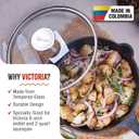 7.5-Inch Glass Lid for Victoria Round 8-Inch Cast Iron Skillet or Pan, Custom Made for Only Victoria Brand, Internal Diameter 7.5-Inch, External Diameter 8 Inch