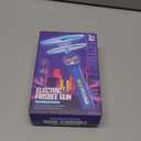 Rechargeable Disc Launcher with 6 Flying Spinners for Outdoor Activities Game White Elephant Gift Fidget Toys (Blue)