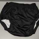Adult Diaper Cover for Incontinence, Cloth Active Latex Leak Proof Pants, Noiseless Reusable Washable Pull Up Plastic Pants (Black, M)