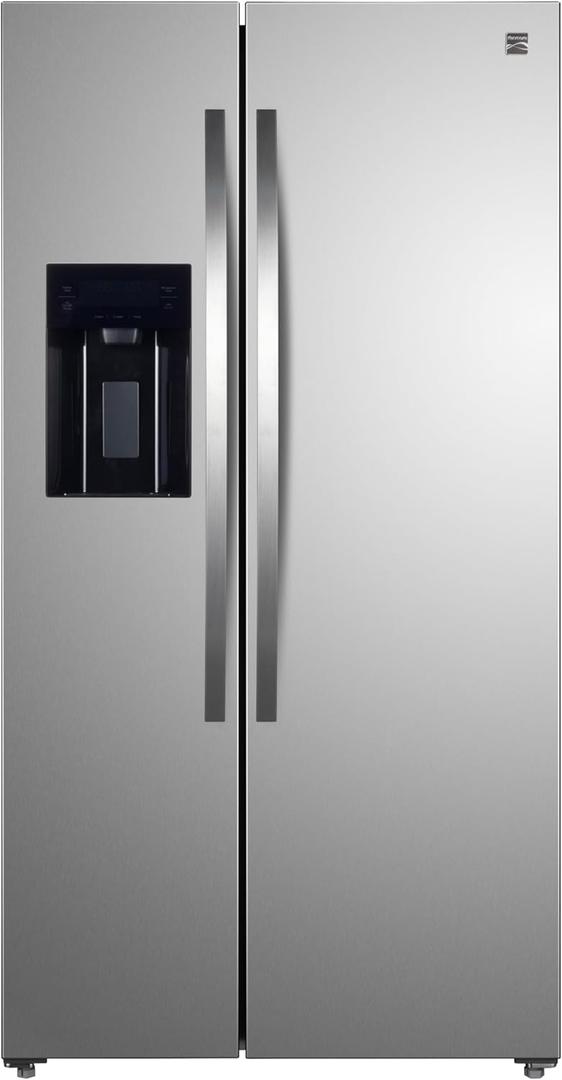 Kenmore 36" Side-by-Side Refrigerator with Freezer - Accela Chill, Water & Ice Dispenser, Adjustable Glass Shelves, ENERGY STAR Certified, 20 cu. ft. Capacity - Fingerprint Resistant Stainless Steel