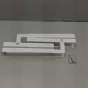 Microwave Oven Wall Mount Bracket, JruiZhp 2Pcs Arm Adjustable Foldable Kitchen Stretch Oven Stand Shelf, 304 Stainless Steel Microwave Rack, for Home Kitchen Accessories (White)