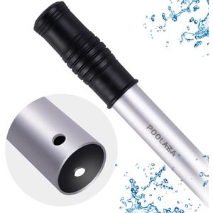 POOLAZA Pool Pole 16ft Heavy Duty, Detachable Swimming Pool Pole with User-Friendly Double Grip, Anodized Aluminum Pool Cleaning Pole, 4 Sections Super Sturdy Pool Poles for Cleaning