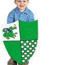 Fun Express DIY Shield Kit for Kids - Set of 12 Cardboard Shields for Dramatic Play & Knight Costume Accessories | Medieval Party Favors for VBS Vacation Bible School Crafts & Castle Activities, Medium, Small