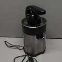 Electric Citrus Juicer Squeezer, Orange Juicer with Two Interchangeable Cones, Suitable for orange, lemon and Grapefruit, Brushed Stainless Steel, Easy to Clean and Use (Black+Silver)