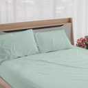 Simply Soft Sheet: Queen Sheet Set Ultra-Soft Luxury 90GSM Washed Microfiber Solid for Easy Care - Fits Mattresses up to 17 Inches - 4 Piece Set, Sage, Queen