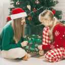 6 x RiukRaiu Dinosaur Christmas Wrapping Paper for Kids Adults - Green Xmas Gift Wrap Santa Hat T-Rex Trees Candy Canes Colorful Flags Stars Snowflakes for Holiday Party - 4 Jumbo Sheets, 40 x 28 Inches Each