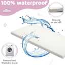 2 Crib Mattress Topper Memory Foam - Waterproof Breathable Soft Washable Cover 52 x28 x 2 Fits Standard Size Cribs & Toddler Beds by Sleepah