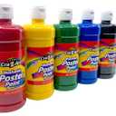 Cra-Z-Art Washable Poster Paint Bulk, Assorted Colors 16oz each bottle, 6 Count