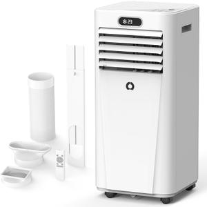 Portable Air Conditioners,10,000 BTU 4-in-1 Portable AC unit for Rooms up to 450 Sq. Ft, Featuring 24H Timer, Smart Sleep Mode, Window Kits Included, Perfect for Bedrooms, Kitchens, and Apartments