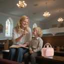 Bible Cover for Women Bible Case, Carrying Bag with 12 Highlighters and Index Bible Study Supplies journaling kit Mothers Day Christian Gifts for Women (Pink)