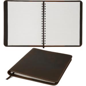 Large Size Journal Cover for hard cover notebook, Rustic Leather Journal Cover (8.5 x 11 inches), Full Grain Leather Journal Cover, Handmade (Brown)