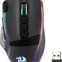 Redragon M991 Wireless Gaming Mouse, 26000 DPI 3-Mode Gamer Mice w/Rapid Fire Key, 9 Macro Buttons, Powerful Capacity and RGB Backlight for PC/Mac/Laptop, Black