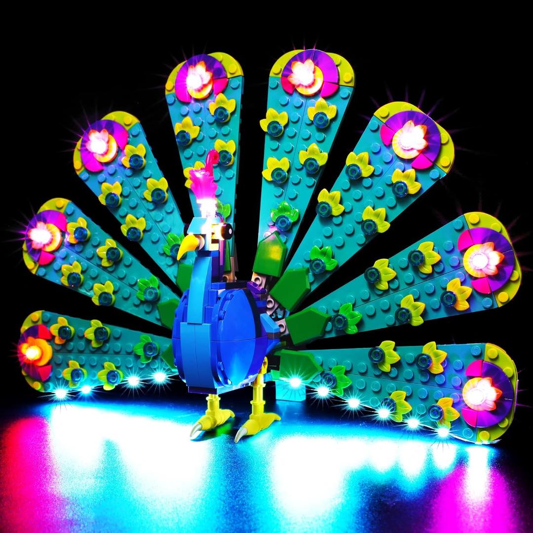LED Light Compatible with Lego Creator Exotic Peacock, Upgraded Light Kit for LEGO Creator 3 in 1 31157 Building Set(No Model Included)