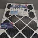 BNX TruFilter 16x24x1 MERV 12 Odor Defense (6-Pack) AC Furnace Air Filter with Activated Carbon - MADE IN USA - Pleated Air Conditioner HVAC AC Furnace Filters - Removes Odor, Mold, Bacteria, Smoke