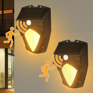 Solar Wall Lights Outdoor, Dusk to Dawn Motion Sensor Lights Waterproof, Motion Sensor Solar Porch Lights with 3 Modes, for Patio, Garage, Shed (2 Pack) Solar Wall Lights Outdoor, Dusk to Dawn Motion Sensor Lights Waterproof, Motion Sensor Solar Porch Lights with 3 Modes, for Patio, Garage, Shed (2 Pack)