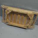 Bamboo Shower Bench with Handles and Shelf  Waterproof Stool for Inside Shower, Bathroom Foot Rest, Shaving Seat, Bamboo Shower Chair for Adults