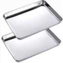 2 Pack Stainless Steel Tray Non Toxic Heavy Duty Thickening Pan for Kitchen Baking, Lab Instrument, Dental, Medical Surgical Instrument, Pet Treatment, Jewelry Tools