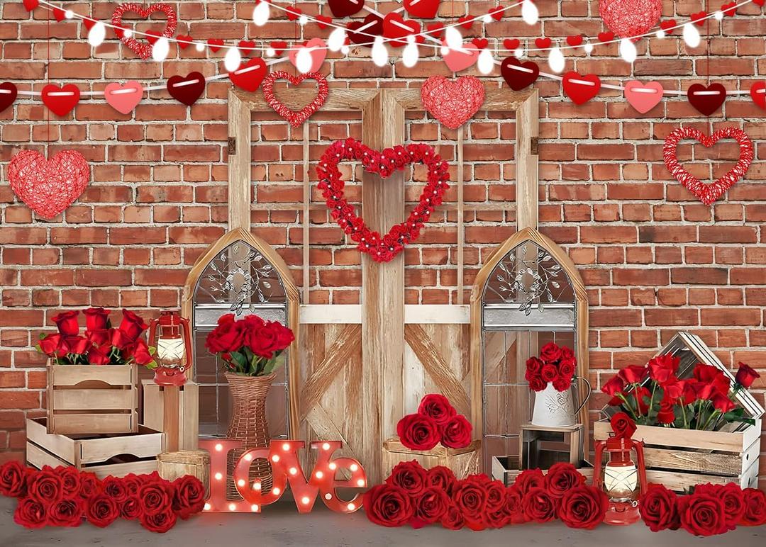 Alltten Valentines Backdrop Valentine Photo Backdrops Love Background Fondo De San Valentín para Fotografía 7x5ft F128