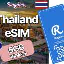 [eSIM] Thailand eSIM | 10DAYS 5GB | 5G, 4G/LTE, Tethering, Hotspot | SIM with Instant Activation in 10 Minutes | AIS, DTAC, True, | Bangkok, ChiangMai, Phuket, Krabi | Travel with Ringsim