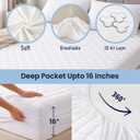 Waterproof Mattress Protector – 100% Polyester Soft Top Fabric (Full)