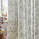 JINCHAN 95% Blackout Nursery Curtains 63 Inches Long, Bunny Woodland Toile Easter Decor Curtains Sage Green on Beige Animal Printed Drapes Bedroom Spring Decoration Farmhouse Window Treatment 2 Panels