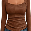 LILLUSORY Sweaters for Women Fall Outfits 2025 Long Sleeve Shirts for Women Knit Pullover Sweater Tops Clothes Fashion, XL