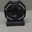 Misting Fan Portable with 9oz Water Tank, 24000mAh Rechargeable Cooling Fans for Outside, Outdoor Water Misters with 2 Mist Modes, Remote Control Camping Fan with Timer for Beach, Patios, Tents (Black)