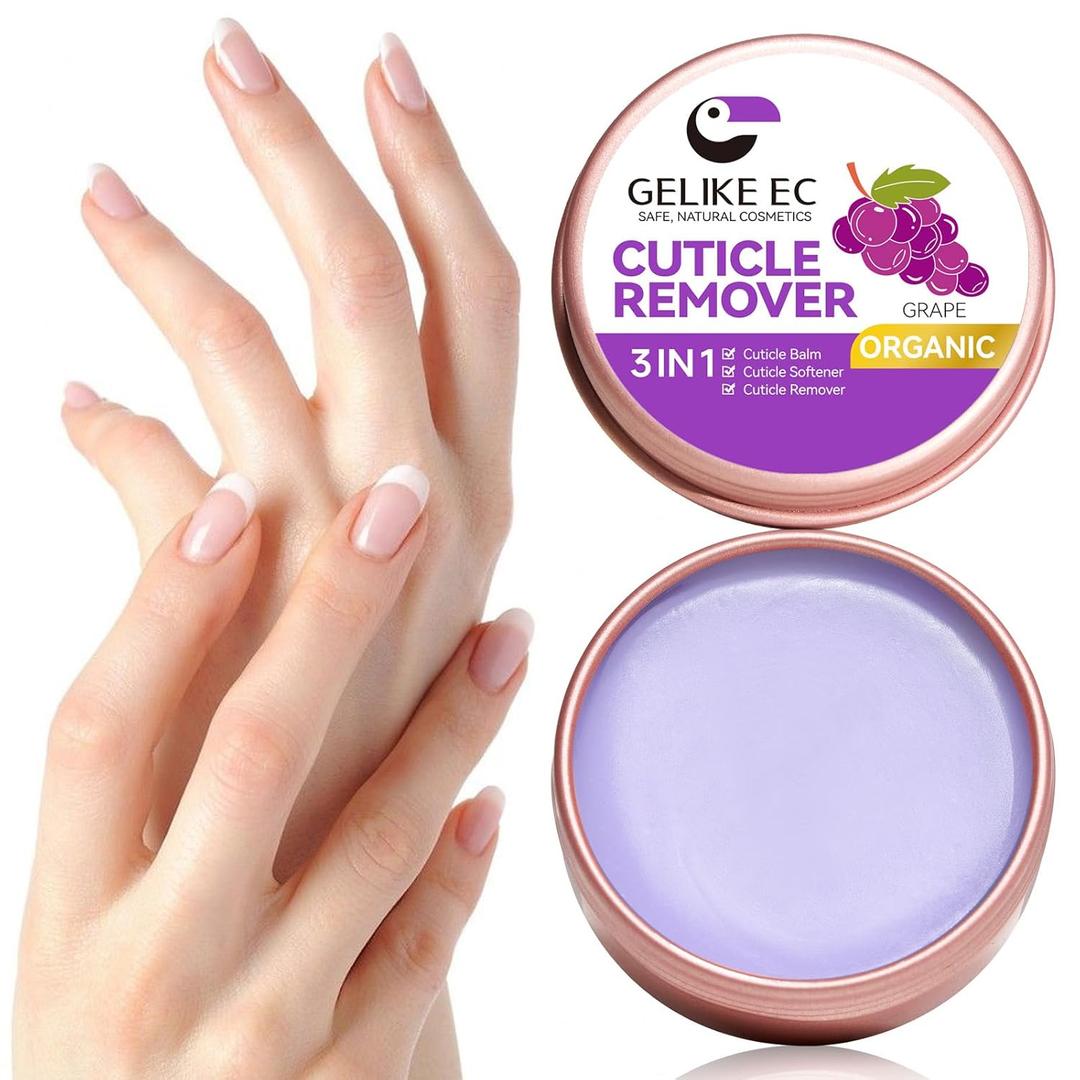 2 x Gelike EC Cuticle Cream Softener for Manicurists: Organic Nail Moisturizer for Dry Damaged Nails - Natural Care Balm - Cuticles Remover & Soothe Hangnails - Salon & Home Use for Young Woman