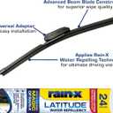 Rain-X 5079280-2 Latitude 2-In-1 Water Repellent Wiper Blades, 24 Inch Windshield Wipers (Pack Of 1), Automotive Replacement Windshield Wiper Blades With Patented Water Repellency Formula