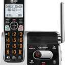 AT&T BL102 DECT 6.0 Cordless Phone for Home with Answering Machine, Call Blocking, Caller ID Announcer, Audio Assist, Intercom, and Unsurpassed Range, Silver/Black