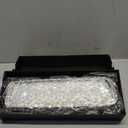 Bling Car Rear View Mirror, Rhinestones Crystal Clip-on Rearview Mirror with HD Glass, Compatible with Most Cars, SUVs, Vehicles, Auto Interior Accessories for Women Girl (White)