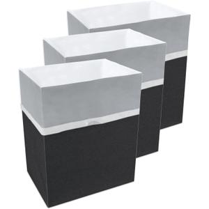 13 Gallon Disposable Pop-Up Trash Cans (3-Pack) with Fitted Bags  Foldable Garbage & Recycling Bins for Parties, Events & Kitchen (Black, 17" H x 13.5" W x 10" D)