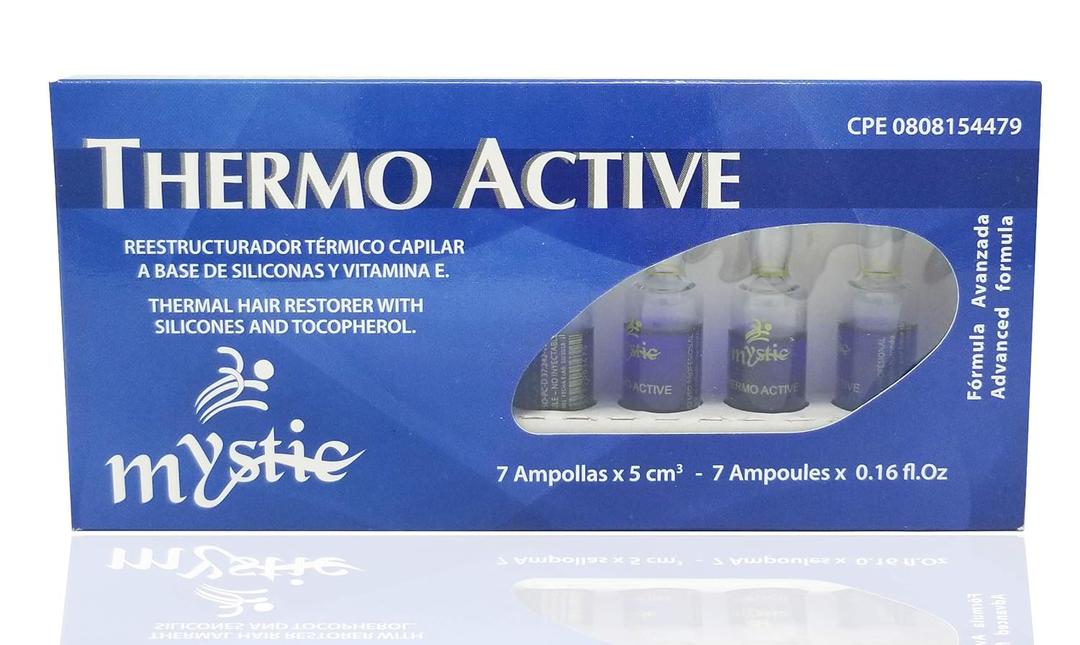 Mystic Thermo Active Hair Ampoule  Exceptional Shine And Softness - With Silicones and Vitamin E (Tocopherol) (Pack of 7) (0.16 Fl Oz (Pack of 1))