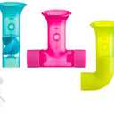 Boon Pipes Toddler Bath Toys - Interactive Toddler Sensory Toys - Suction Bath Toys for Hand Eye Coordination and Fine Motor Skills - Multicolored - 5 Count- Ages 12 Months and Up