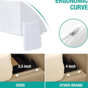 Vekkia Queen Bed Wedge Pillow for Headboard – High-Density Foam Fills Gaps (0-5.5") Between Mattress and Headboard, Wedge Pillow with Pockets for Phone & Remotes, Washable Cover(White