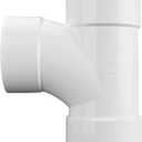 NDS 3P09 PVC S&D Sanitary Tee, 3-Inch, for Hub X Hub Solvent-Weld Connections, for use with 3-Inch Sewer and Drain Pipe, White