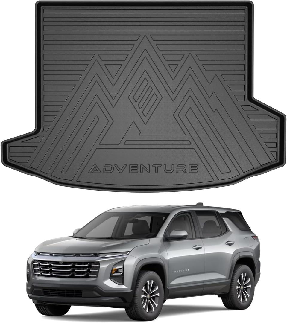Mixsuper Cargo Liner for Chevy Equinox/GMC Terrain 2025 2026, All Weather Cargo Mat for Chevy Equinox Rear Trunk Liner Black