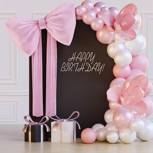 Pink Bows Birthday Decorations, 30''18'' Large Bows for Party Decorations Wedding Backdrop Coquette Decorations, Big Bows for Wall Decor Baby Shower Backdrop Room Decorations Christmas Tree Bows