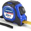 WORKPRO 25FT Auto-Lock Tape Measure, 1/8 Fractions Easy Read Measuring Tape, Double Retract Measurement Tape Accuracy 1/32 for Engineer,with Magnetic Hook, Rubber Protective Casing