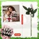 Suhine 12 Pcs Artificial Baseball Rose Flower Gifts for Mom Coach Boyfriend Girlfriend Sports Party Favors Bulk for Birthday Graduation Wedding Party Decorations Table Centerpieces(Love Color, Normal)