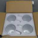 Smilatte 16 OZ Porcelain Coffee Mugs, Classic Blank Ceramic Cup with Large Handle for Tea Latte Cappuccino, Set of 4, White