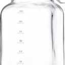 Folinstall 1 Gallon Square Super Wide-Mouth Glass Jars with Airtight Lids, Glass Storage Jars with 2 Measurement Mark, Sturdy Canning Jars with Large Capacity 4100 ML For Overnight Oats