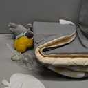 Blissful Diary Baby Play Gym Mat, Tummy Time Activity Mat with 6 Detachable Toys for Stage-Based Sensory & Motor Skill Development, Easy to Install & Clean, Baby Essentials Gift, Sandy Beige