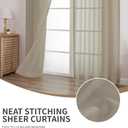 CUCRAF Linen Sheer Curtains 72 Inches Long 2 Panels Set, Semi Sheer Rod Pocket Window Treatment Voile Drapes for Living Room Bedroom(37''W x 72''L, Linen)