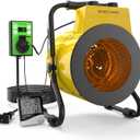 Greenhouse Heater with Digital Thermostat, Outdoor Heaters with 1500W Fast Heating, Overheat Protection, Adjustable Fan & Heater Mode, Electric Space Heater for Patio, Grow Tents, Garage