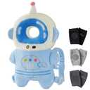 Feidoog Baby Head Protection Backpack with 3 Baby Knee Pads - Soft & Lightweight Head Protection for Walking and Crawling,Blue White Astronauts
